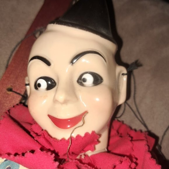 Vintage Hazelle's Airplane Control Marionette-Bimbo The Clown - Picture 4 of 7